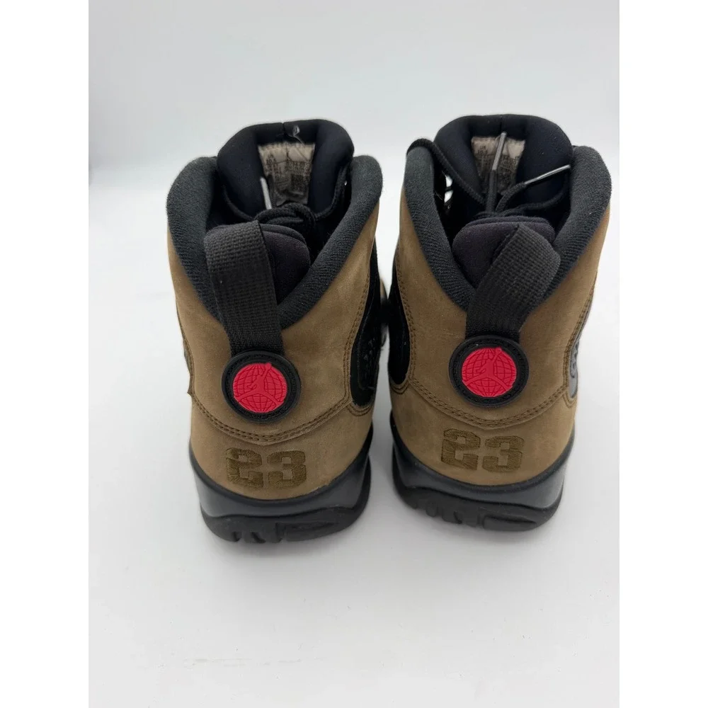 Jordan 9 Retro Olive 2024 Black Light Olive True Red HV4794-030 Mens 10.5